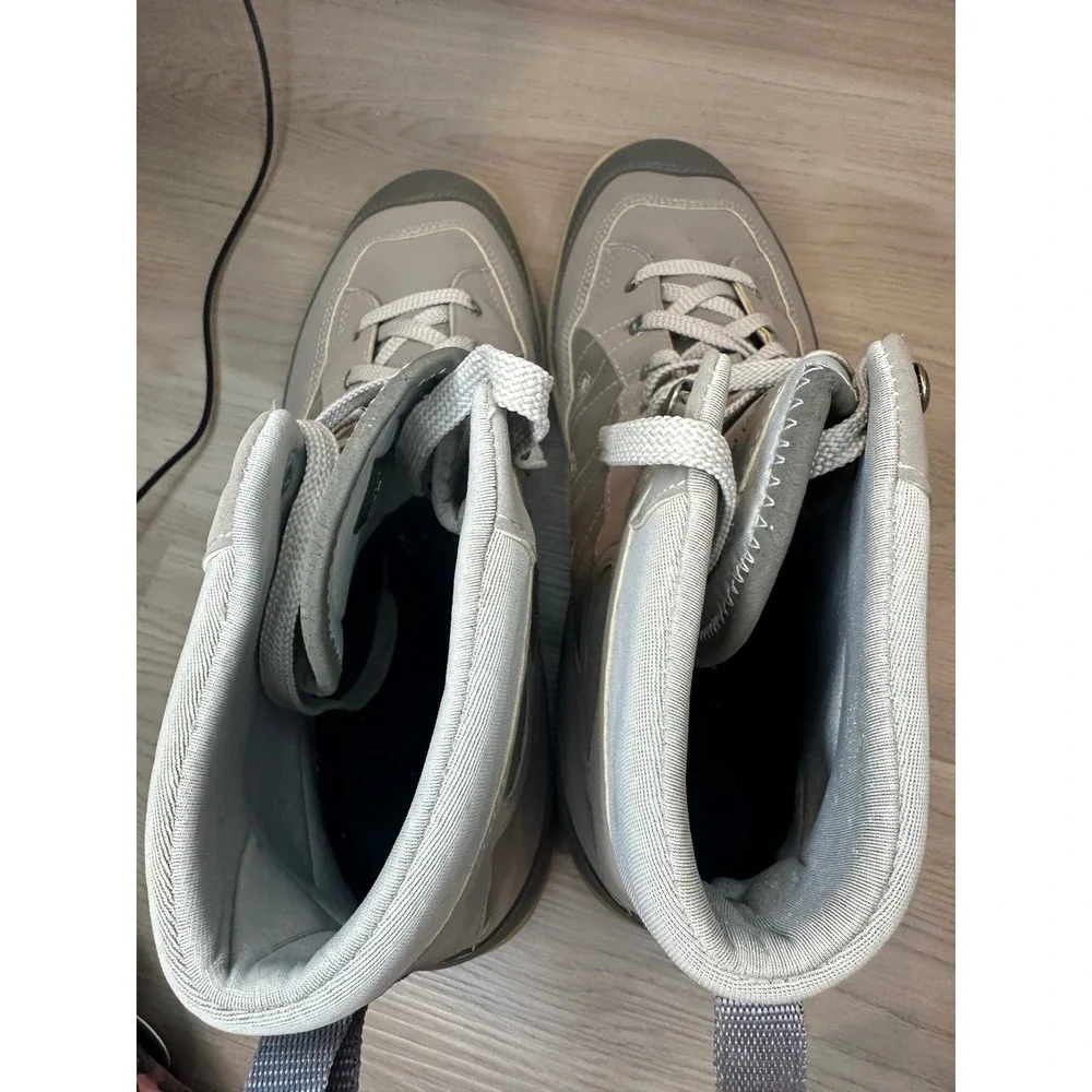 Simms Mens Tan Grey Wading Boots High Top Fly Fishing Shoes Size 14